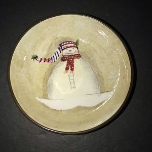 Sakura Oneida Snowmates Cream Debbie Taylor Kerman Dessert 5.5" Bowl Snowman